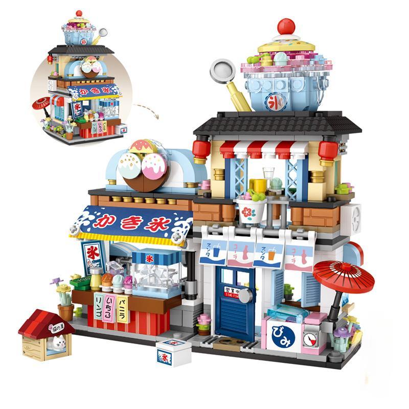 Loz Blöcke DIY Bausteine Niedliche Weihnachtsartikel Spielzeug Moc Hütte Lebensmittelgeschäft Juguetes Süßigkeitenhaus Geschenke Mädchen Geschenk Neuestes Jahr