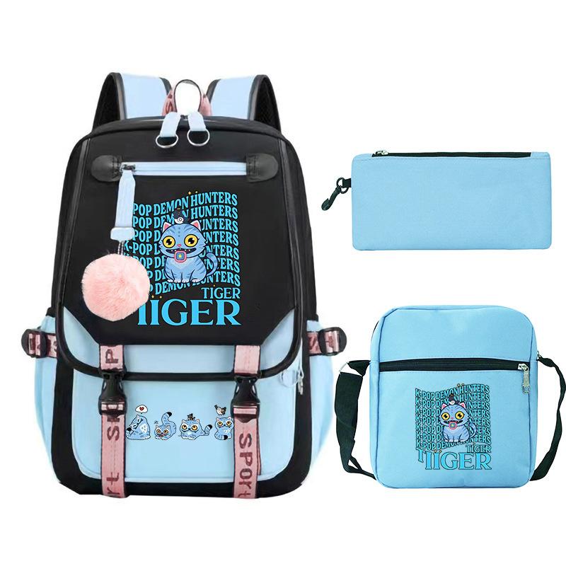 Animation Cartoon With High Value Schoolbag, Primary And Secondary School Students Leisure Backpack, Pencil Bag Set