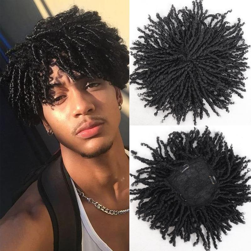 

Синтетический парик-топпер с дредами на заколках, плетеные полупарики для женщин, черный тупей, афро-парик для редеющих волос