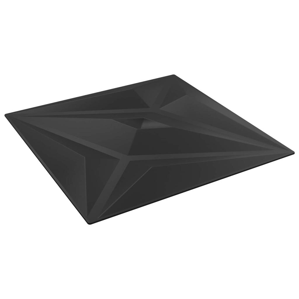 Wall Panels Star 48 pcs Black Star 50 x 50 cm XPS Foam