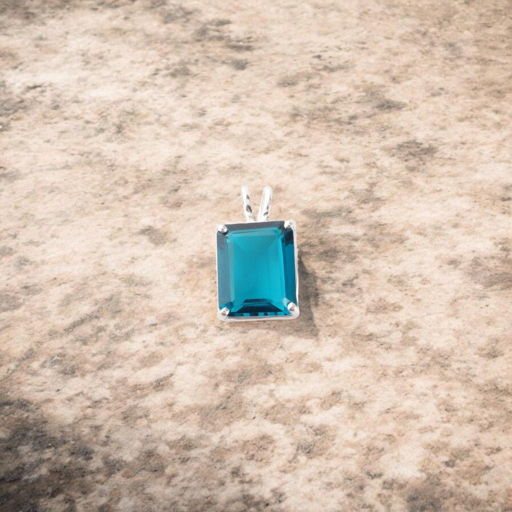 Natural Apatite Gemstone 925 Sterling Silver Jewelry Handcrafted Pendant 0.69" PP-58-4