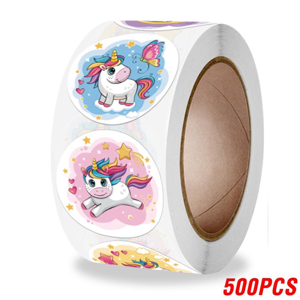 100-500pcs 1inch Cartoon Animal Children Sticker Label Thank You Cute Toy Game Sticker DIY Gift Sealing Label Decoration Supp