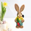 Easter Bunny Figurine Easter Gift Cute Ornament for Yard Cabinet Living Room