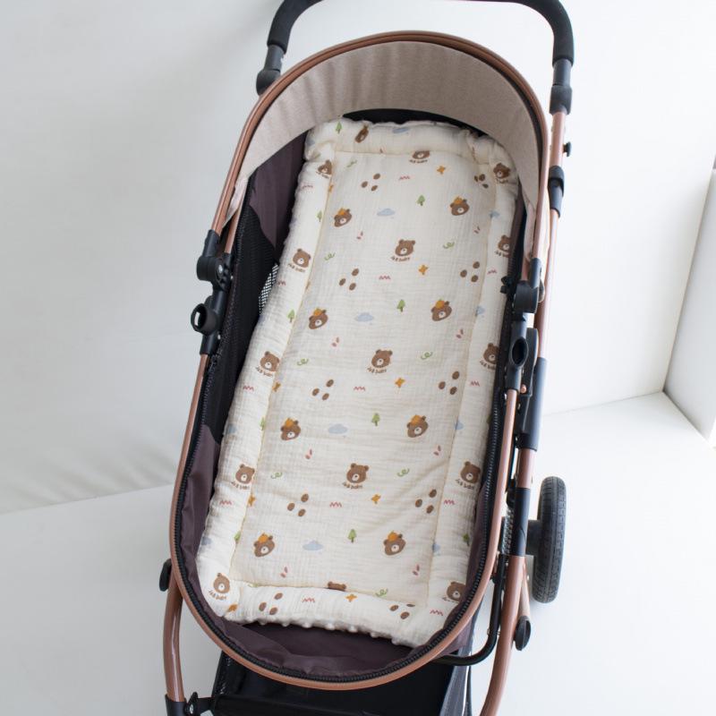 Soft Cotton Velvet Baby Stroller Seat Cushion for Autumn & Winter