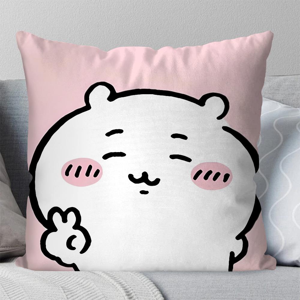 Cartoon Animation C-chiikawa Pillow Case Square Pillow Bedroom Sofa LeisureComfort Cushion Car Living Room Home Decoration 40X40