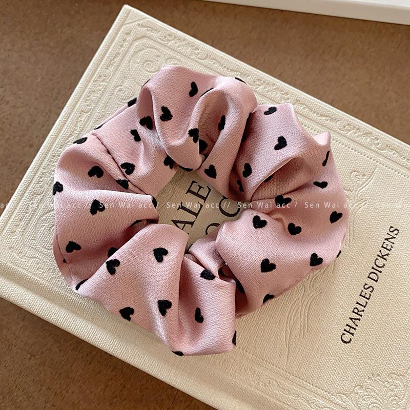 French Elegant Love Polka Dot Large Intestine Hair Band Women's Simple Ball Head Hair Tie Headband New Head