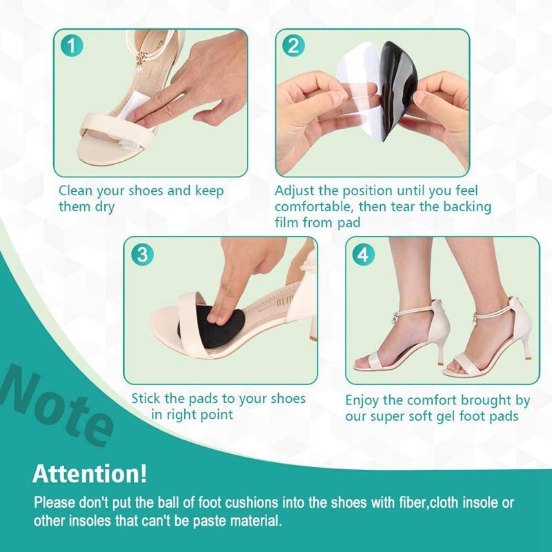 Soft Forefoot Insert Pain Relief Half Size Shoe Pad High Heels Women Sandals Anti-Slip Silicone Gel Insoles for Shoes Cushion