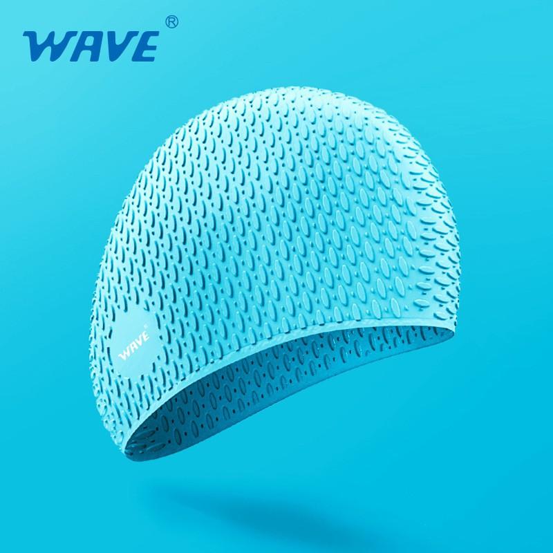 

New Silicone Particle Water-drop Swimming Cap Waterproof Non-restrained Solid Color Unisex Equipment