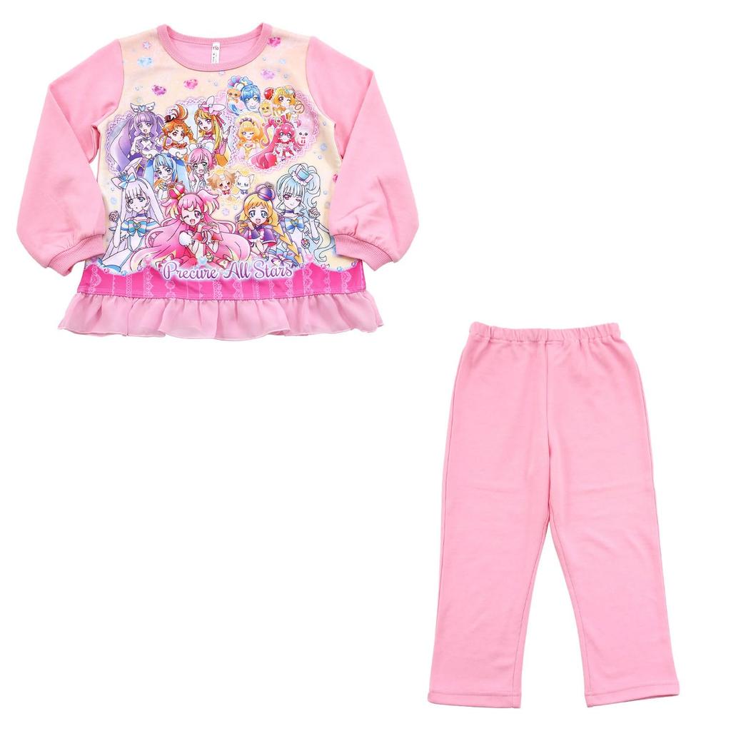 Pretty Cure All Stars Cardboard Knit Pajamas 571 Girls' Glow-in-the-Dark