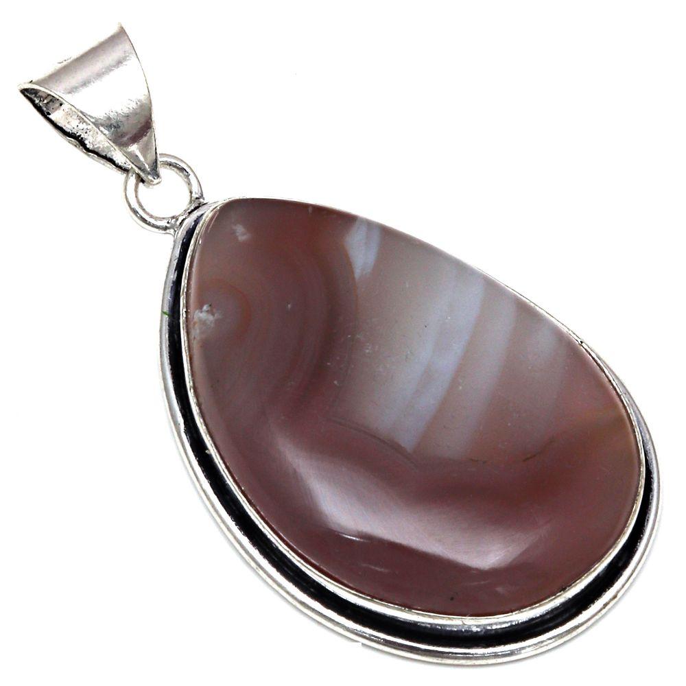 

Pendant Banded Agate Gemstone Handmade Gift For Her Silver Jewelry 2