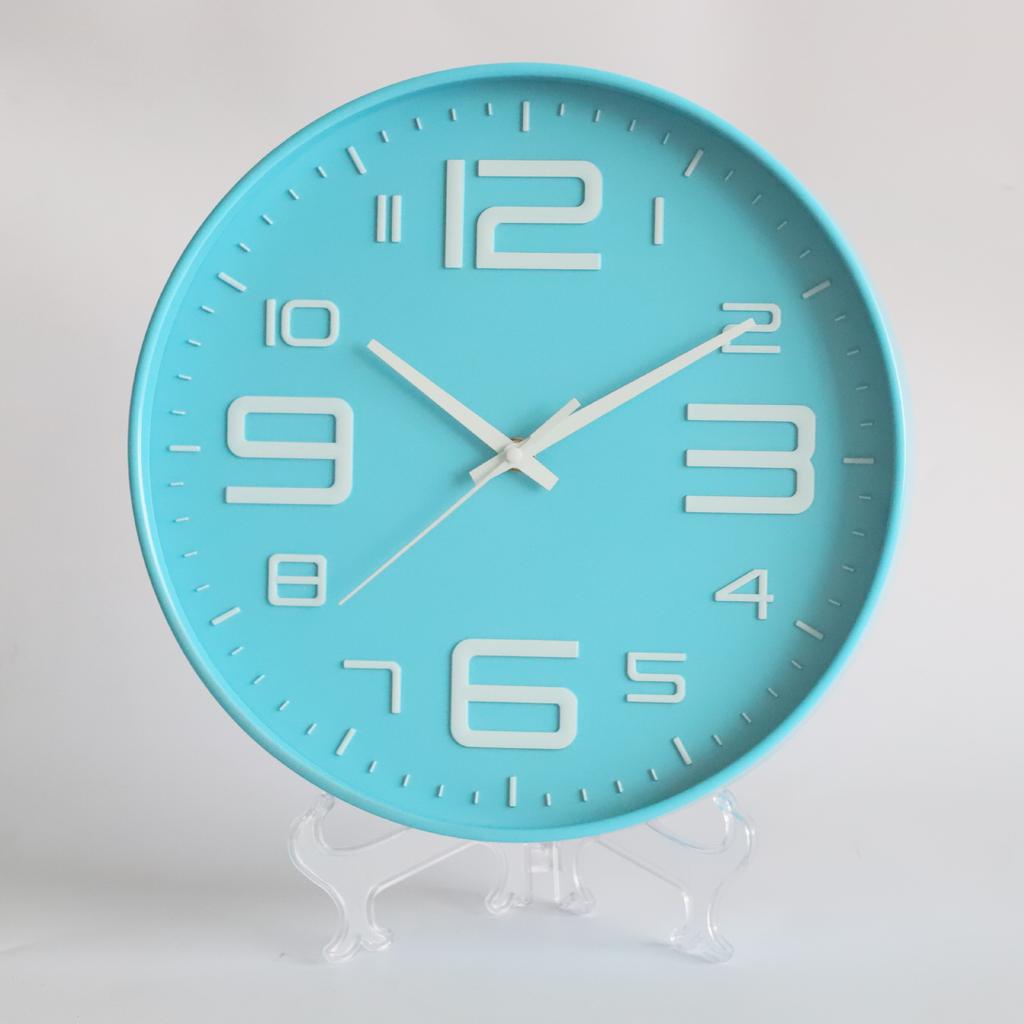 12 Zoll 30CM Leise Wanduhr, Kreativ und Modisch, Dreidimensionale Digitale Minimalistische Uhr für Zuhause Wohnzimmer