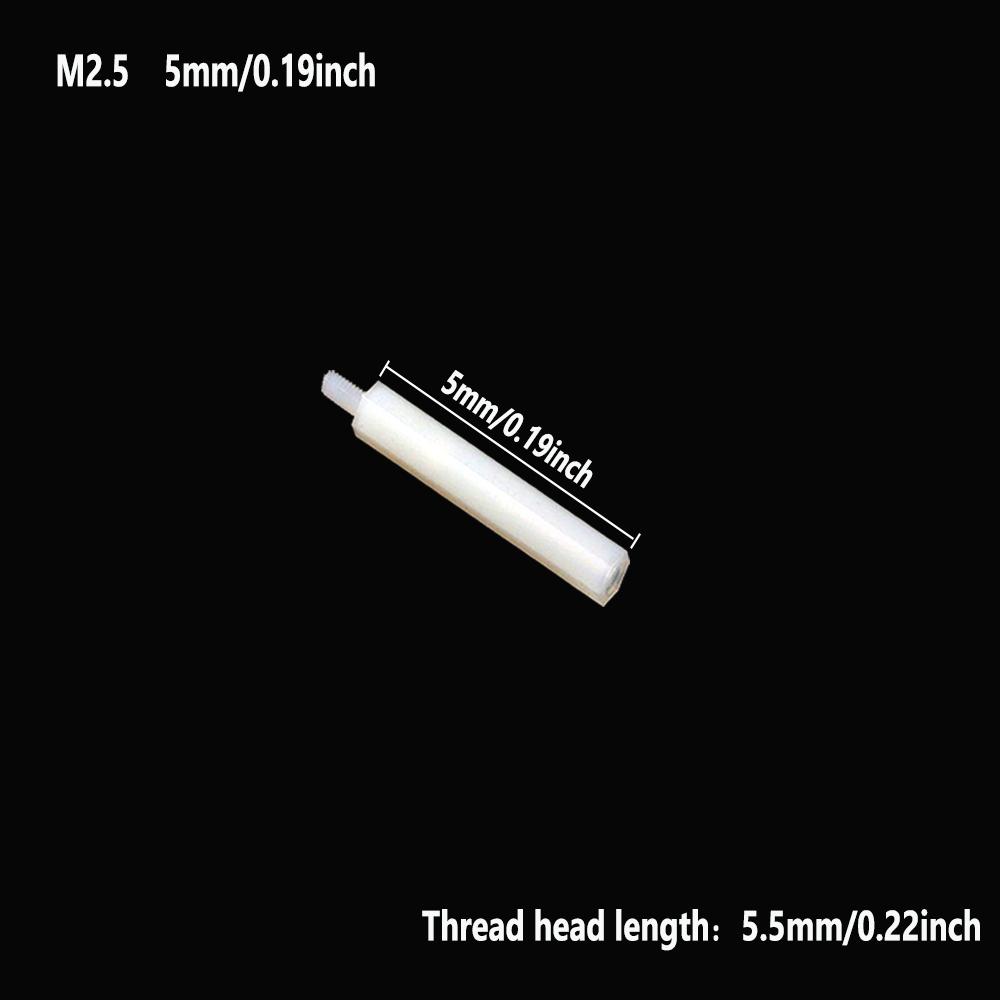 25Pcs White Nylon Single Head Fastener Durables Multi-Purpose Hardware Accessories