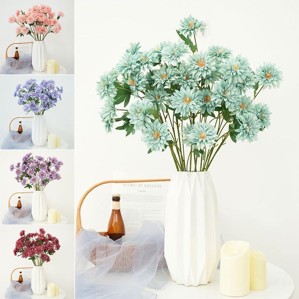 Long Branch Artificial Dahlia Flower 64cm Length Hydrangea Flower Silk Flower  Wedding Decorations