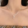 S925 Sterling Silver Pearl Clavicle Chain Necklace: Japanese-Korean Cold Aesthetic, Versatile Design for Women