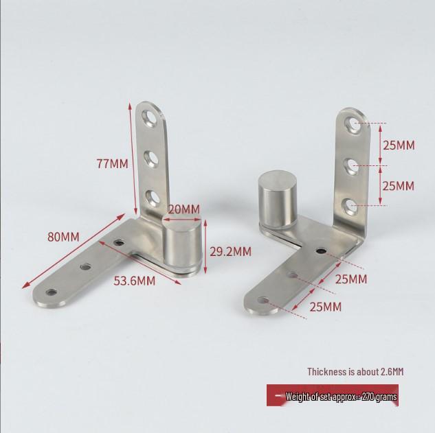 

304 Stainless Steel Concealed 360° Pivot Door Hinge for Top and Bottom Positioning