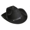 Cowboy Hat with Rhinestones Dazzling Cowgirl Hat Rhinestones Strip Decorations One Size Fits for Men and Women