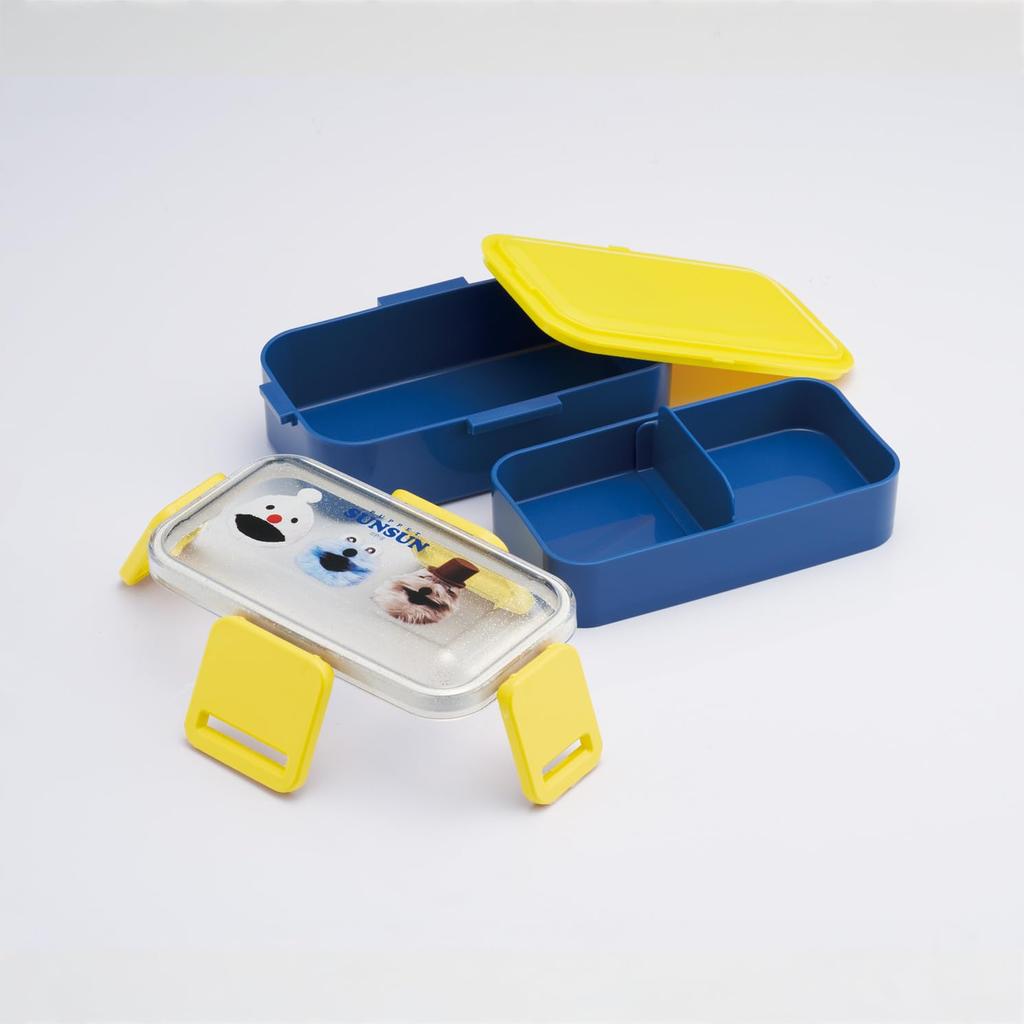 Skater Puppet Sunsun 600ml Soft Bento Box with Domed Two Made In Japan PFLW4-A, Lid, Tiers,