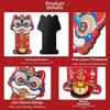 New Cartoon Dopamine Magnetic Lion Doorbell Red Lion Dance Suction Front Door Bells New Year Decorate Home Decor Lion Doorbell