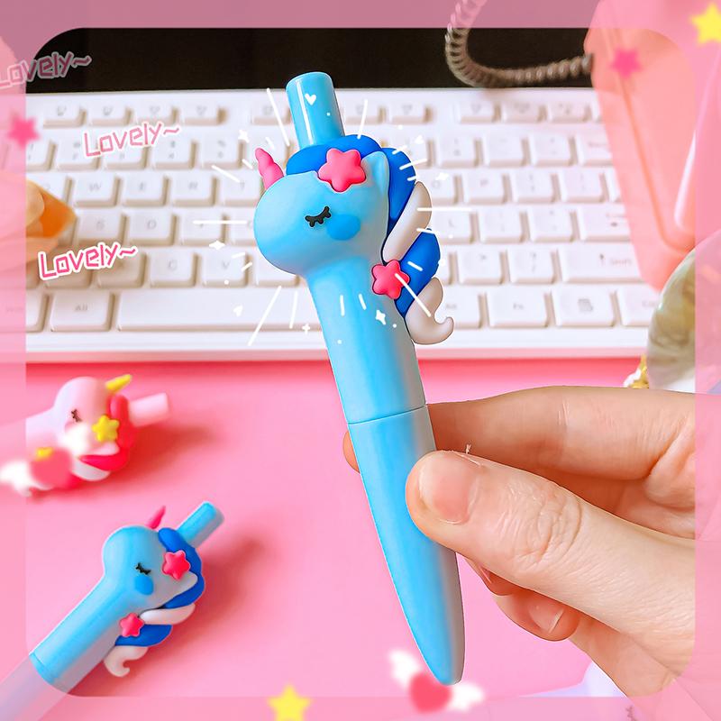 Kawaii stationery Aesthetic stationery items Office accessories cute Unicorns ballpoint pens Portable Mini gel pen Pocket pen