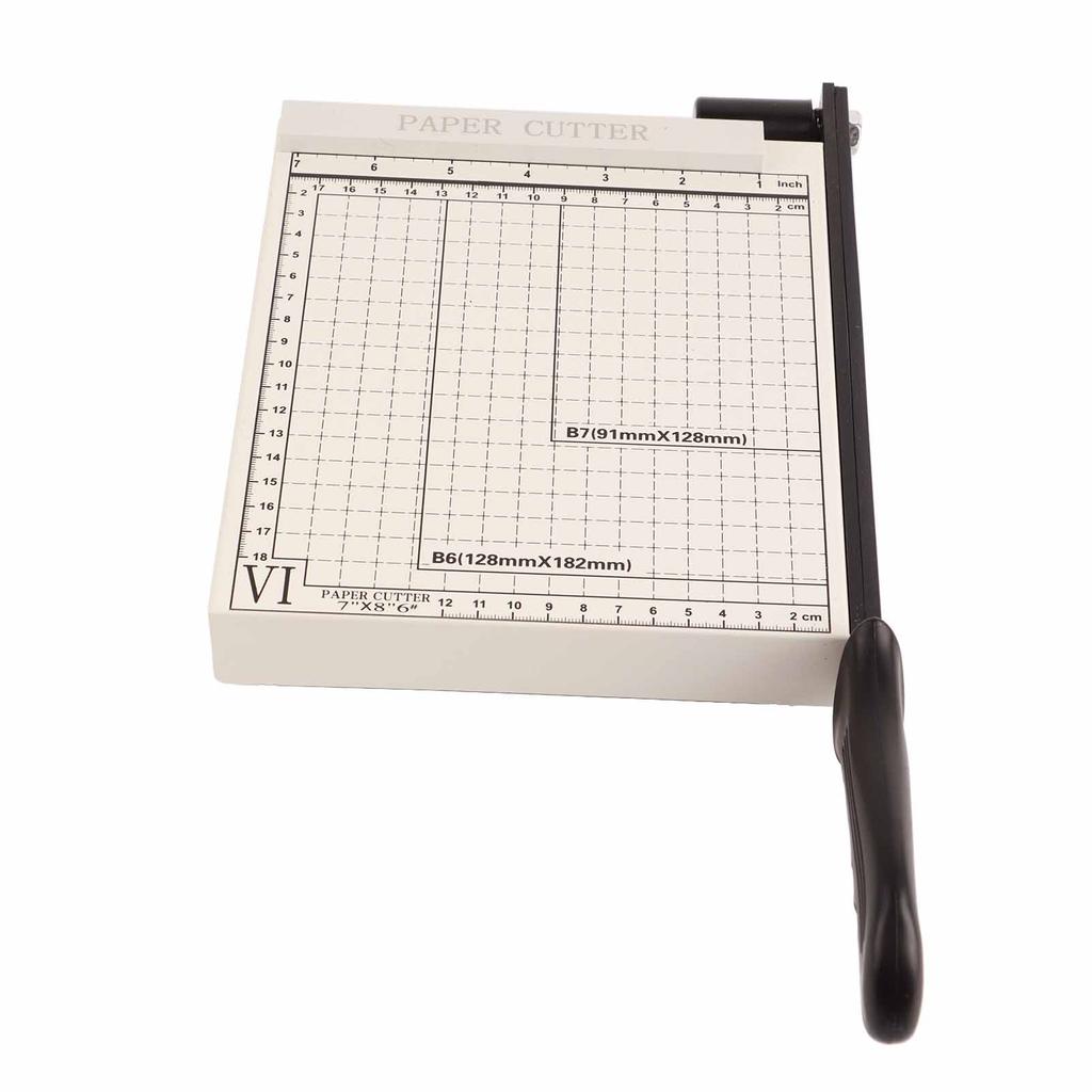 Manual Paper Cutter Accurate Clean Cutting A5 Paper Trimmer with Arc Handle Positioning Ruler for School Office Steel