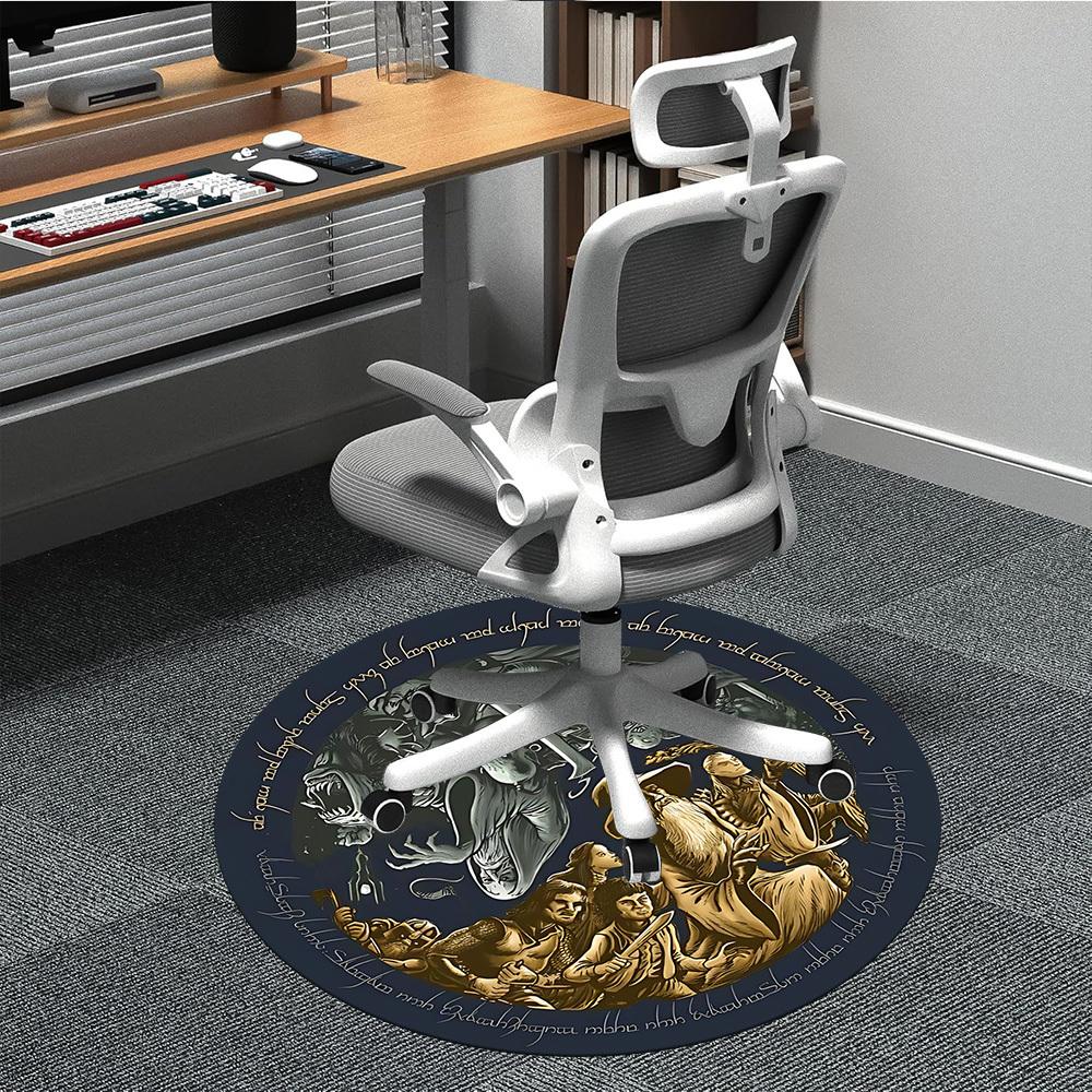 

1pc The Lord of the Rings Office Round Area Rug, Under Office Chairs Bedroom Living Room Home Decor, Room Decoa1022182 80cm by 80cm