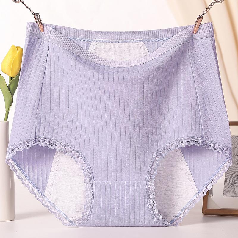 Female Cotton High Waisted Menstrual Period Leak Proof Red Physiological Triangle Underwear