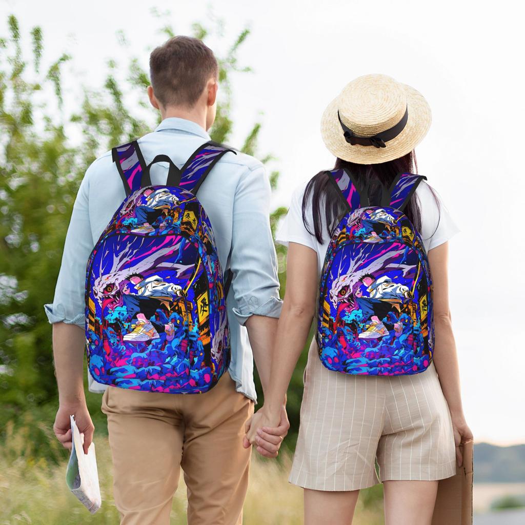 Fashion Jujutsu Kalsen Backpack Mochilas Adjustable Strap For School Sturdy Shoulder Rucksack