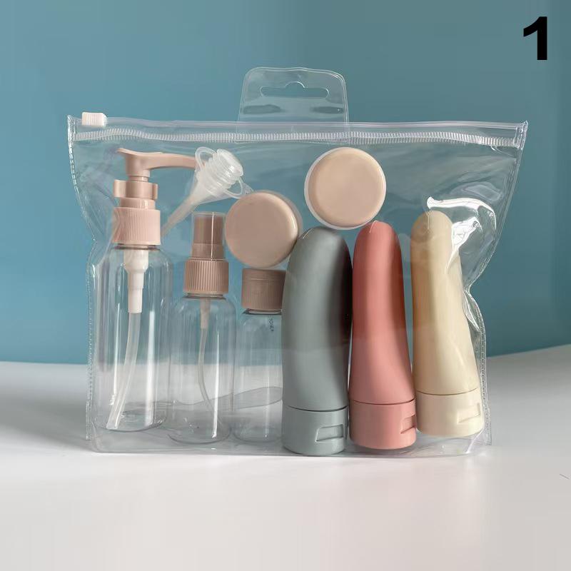 11 Piece/Set Travel Refillable Bottle Cosmetic Lotion Toner Spray Shampoo Essentials Cream Bottle Empty Container For Toiletries
