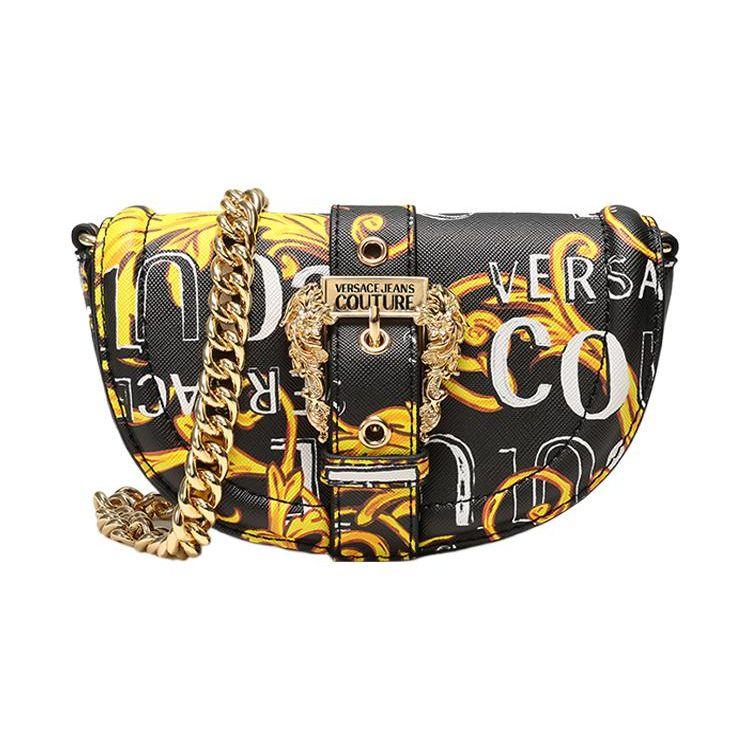 

Versace Jeans Couture Baroque Print Buckle Polyester Handbag Chain Shoulder Bag Women Handbags 74VA4BF4-ZS597-G89 Basic Set (Bag+Dust Bag)