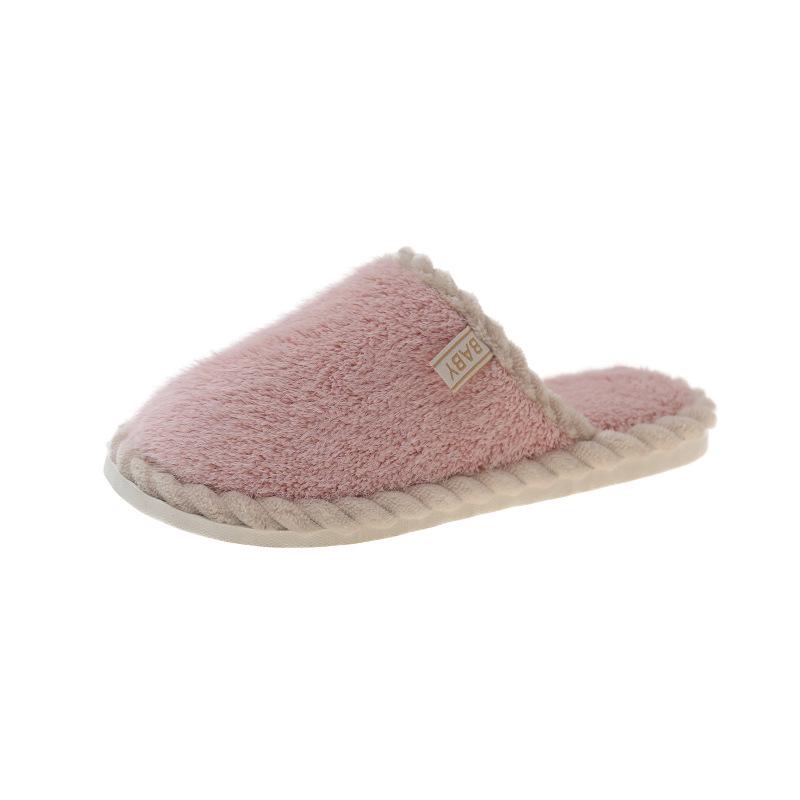 

Хлопковые плюшевые тапочки: Обувь для дома унисекс для мужчин и женщин US 7-8 (40-41) розовый