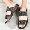 Men Slippers Gladiator Sandals Outdoor Summer Roman Sandals Open Toe Beach Shoes Plus Size