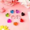 5pcs Cute Resin Heart Shaped Pendant DIY Bracelet Necklace Earrings Keychain Foot Chain Phone Chain