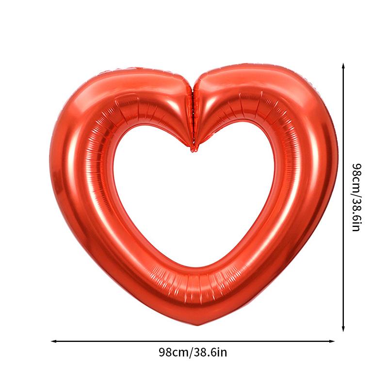 Red Love Heart Shape Foil Balloons Valentines Wedding Party Decorations Birthday Party Decor Photo Props Baby Shower Supplies