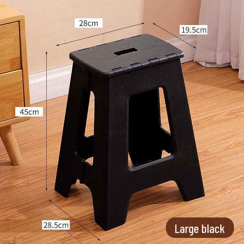Portable Thickened Plastic Folding Stool for Home, Dining, and Outdoor Use