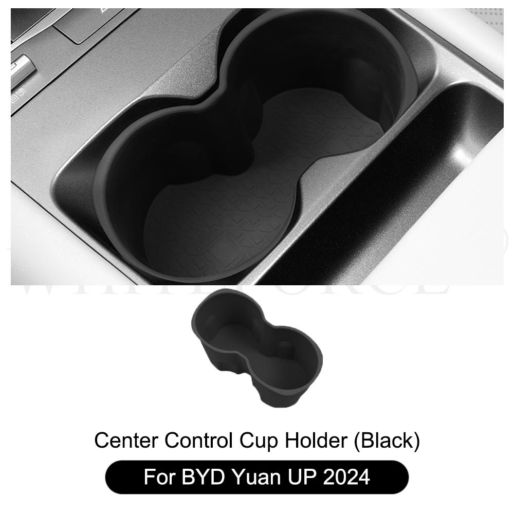 For BYD Yuan UP 2024 Center Control Water Cup Holder Armrest Storage Box Central Lower Storage Box Trash Can Organizer Accessory