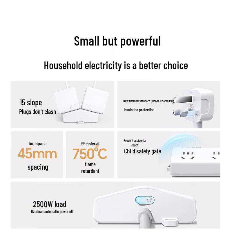 Ugreen T600 5-Outlet Power Strip CN Plug (adapter Included)