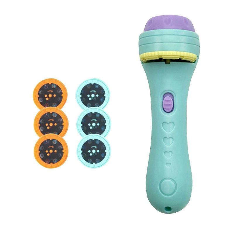 Children's Flashlight Toy Projection Flashlight Early Education Picture Dinosaur Toy Playsets