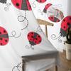 Red Ladybug Sheer Curtains for Living Room Decoration Window Curtains for Kitchen Tulle Voile Organza Curtains