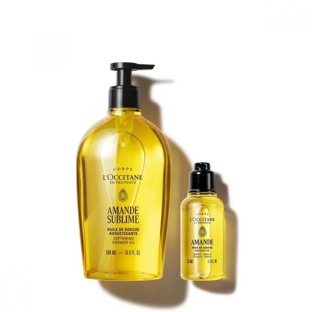 L Occitane aLmond Softening Shower oiL 500mL Set  + Shower oiL 35mL Single option