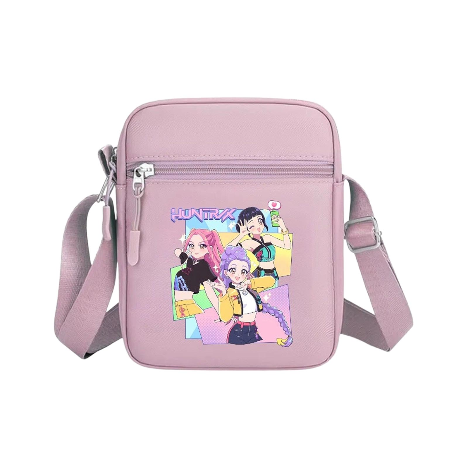 

Cartoon Printed Boy And Girl Colorful Small Square Bag, Casual And Popular, Cute Women s Shoulder Bag One Size