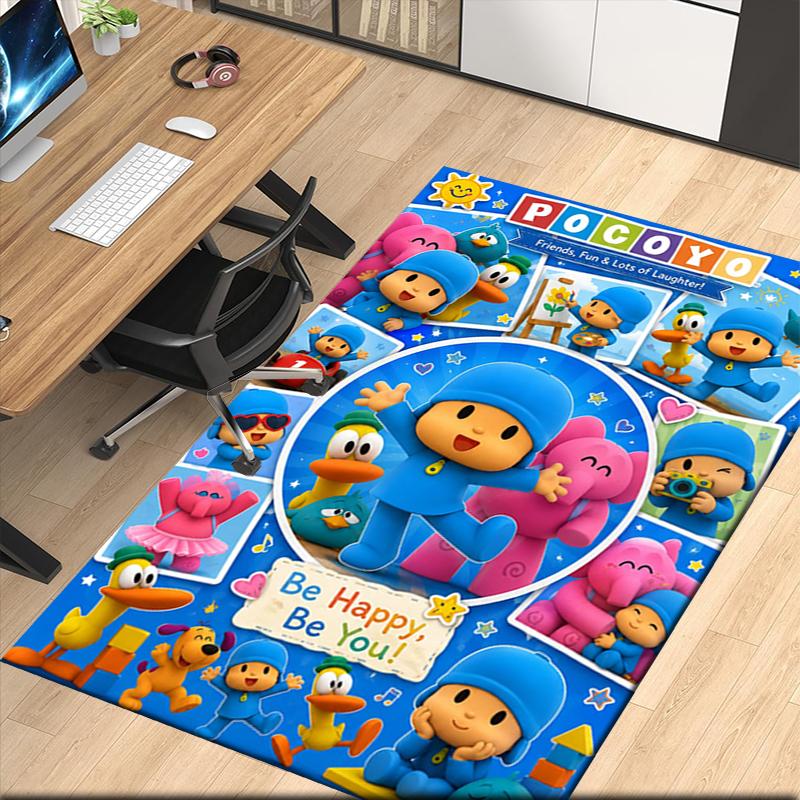 Alfombra Estampada de Pocoyó, para Silla de Oficina Sala de Estar Dormitorio Cocina Decoración Regalos.