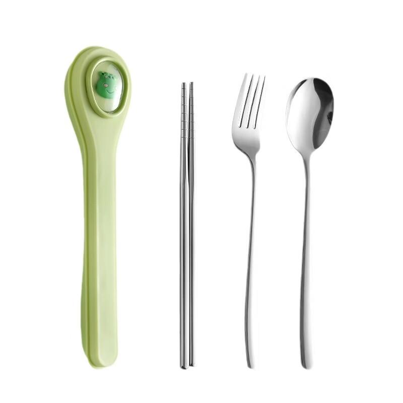 Portable Cartoon Stainless Steel Tableware Set
