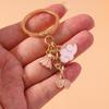 Cute Enamel Badminton Racket Keychain Cloud Key Ring Pendant for Women Girls Handbag Decor Jewelry Gifts