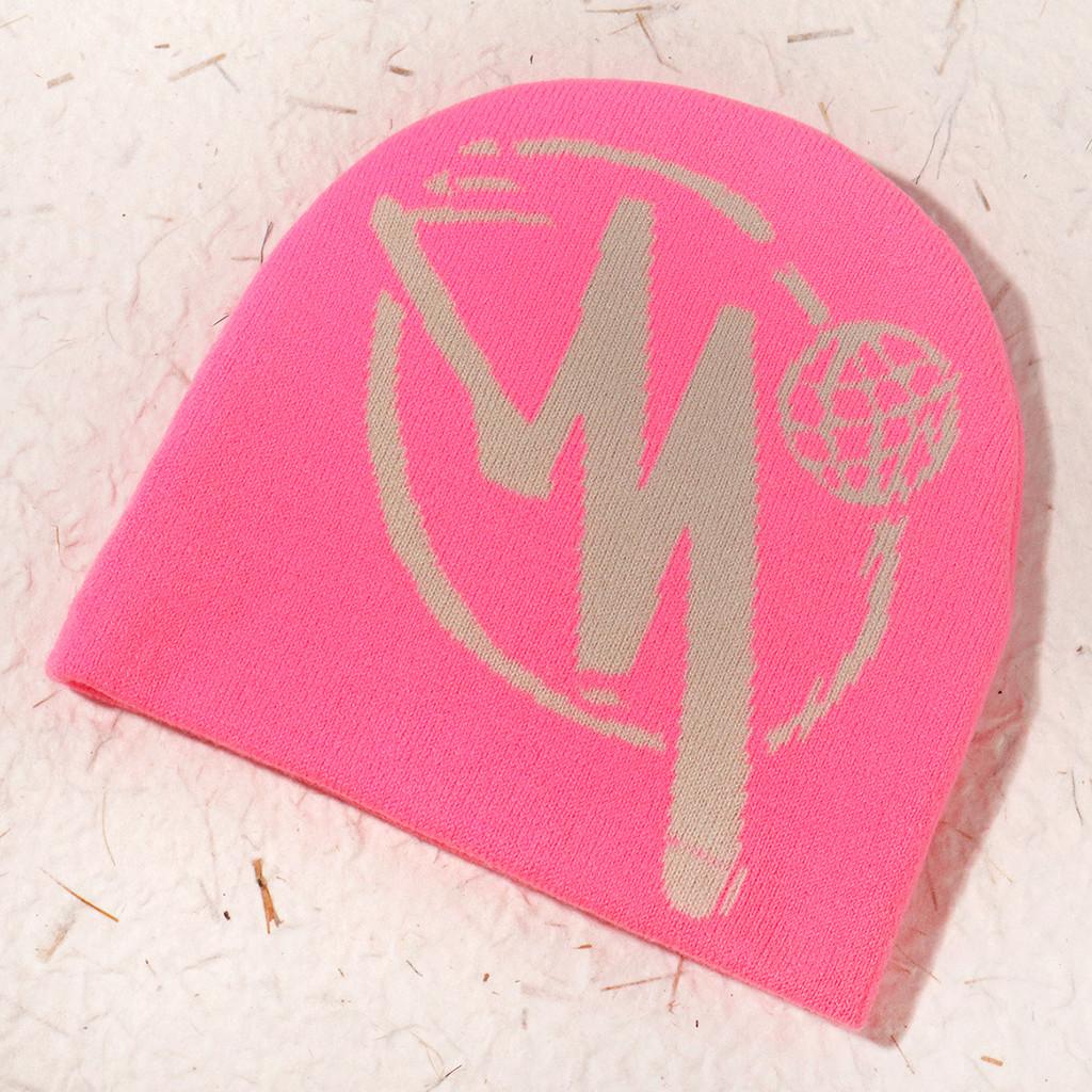 

Streetwear Alphabet Knit Hat For Autumn Warmth With Casual Style For Outdoor Sports Deep Pink