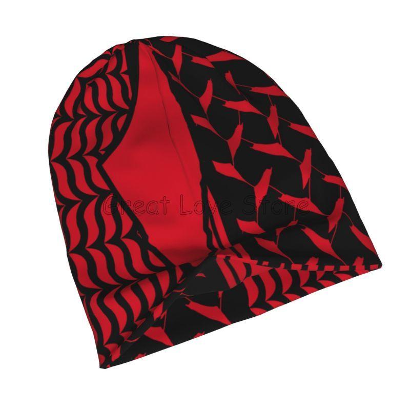 Palestine Flag Skullies Beanies Caps Kufiya Hatta Warm Bonnet Cap Adults Knit Hat Headwear Unisex Slouchy Scarf Skullies Beanies