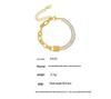 Zircon Inlaid Metal Chain Bracelet: European-American Niche Light Luxury Design