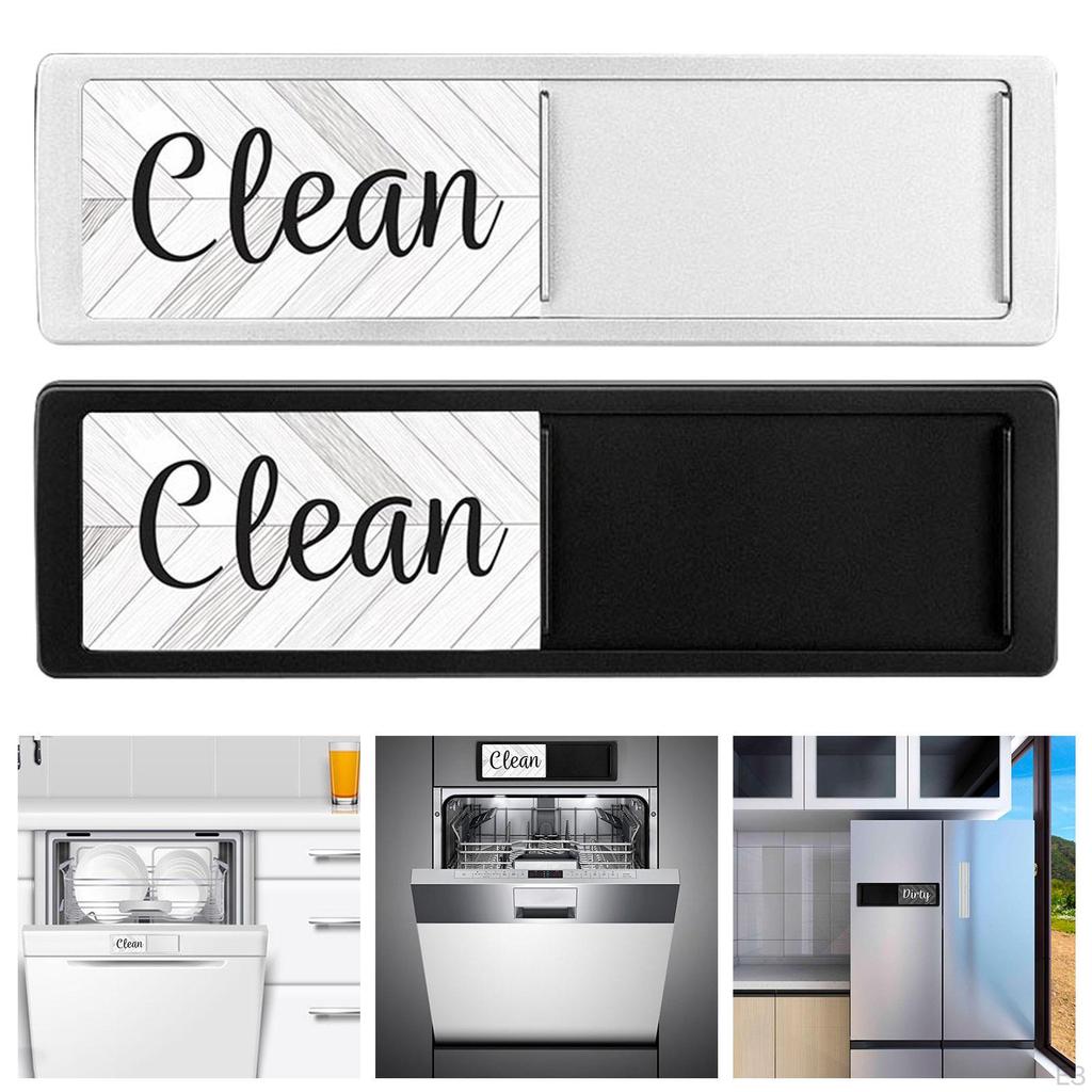 Dishwasher Clean Dirty Sign Indicator Cute Flip for Fridge Laundry