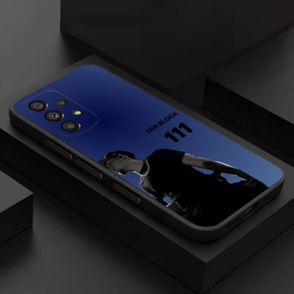 Yan Block 111 444 Cool Phone Case For Samsung S 9,10,21,30,22,23,24,25,26,Ultra,Plus,Lite,FE,4,5G Black Soft Precise