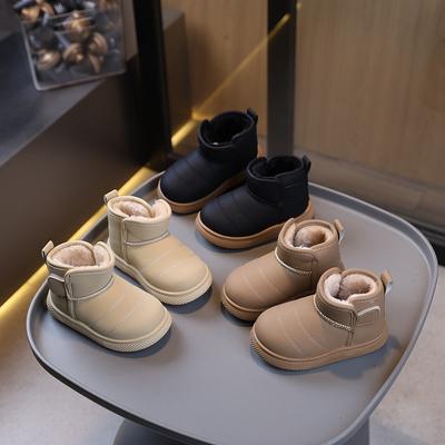 Children's Snow Boots 2025 Winter New Boys' Short Boots Baby Warm Cotton Shoes Piled Thickened Girls' Cotton Boots