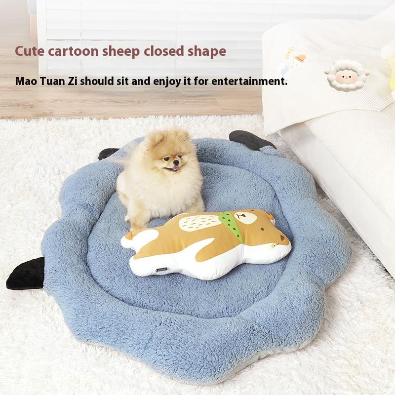 Neue Süße Wolke Schaf Mimi Matte, Katze und Hund Universell Süß Warm Wintermatte, Haustiermatte, Katzen Wintermatte, Haustier Sofa